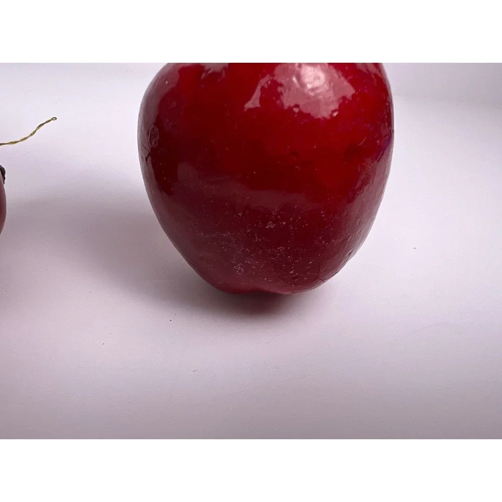 Set of 8 Mini Red Decorative Apples‎ Realistic Faux Fruit Home Decor Accent